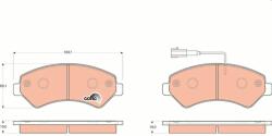 TRW GDB1703 Set placute frana, frana disc