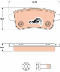 TRW GDB1791 Set placute frana, frana disc