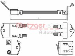 METZGER 4112539 Furtun frana