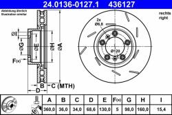 ATE 24.0136-0127.1 Disc frana