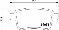 BREMBO P68043 Set placute frana, frana disc