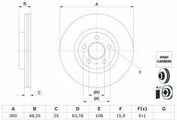 Bosch Disc frana BOSCH 0 986 479 G68 (0 986 479 G68) - automobilus