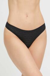Emporio Armani Underwear tanga fekete, átlátszó - fekete XS