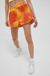 adidas Originals rövidnadrág női, narancssárga, mintás, magas derekú - narancssárga M