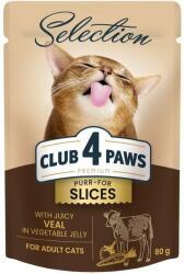 CLUB 4 PAWS Premium Selection Purr for Slices veal jelly 80 g