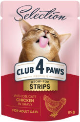 CLUB 4 PAWS Premium Selection Meow for Strips chicken gravy 85 g