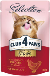 CLUB 4 PAWS Premium Selection Meow for Strips chicken gravy 12x85 g