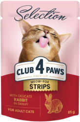 CLUB 4 PAWS Premium Selection Meow for Strips rabbit gravy 12x85 g