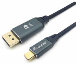 Equip Kábel - 133421 (USB-C to DisplayPort, apa/apa, 8K/60Hz, aluminium burkolat, 1m) (133421) - firstshop