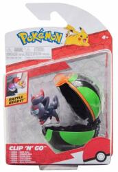 Pokémon Figurina in bila Clip N Go Pokemon S2 - Zorua si Dusk Ball Figurina
