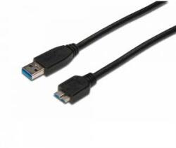 ASSMANN Cablu USB la micro USB Digitus AK-300117-003-S Negru 25 cm
