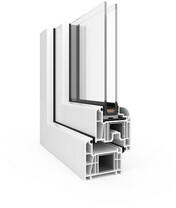  60x60 cm, bukó-nyíló, balos, fehér, kétrétegű üvegezésű EkoSun 70 CL műanyag ablak