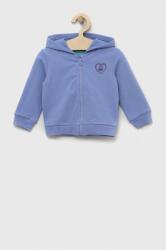 Benetton bluza copii culoarea violet, cu glugă, cu imprimeu PPYX-BLG042_45X