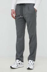 Sisley pantaloni barbati, culoarea gri, drept PPYX-SPM0AW_90X