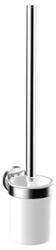 emco Bad Round fali wc kefe tartó szett, fehér műanyag kefe tárolóval 413/50*100mm, króm jellegű felület, ragasztható (431500100)