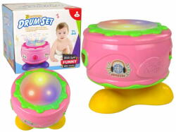  Lean-toys Interaktív játékdob kisgyermekeknek rózsaszínű