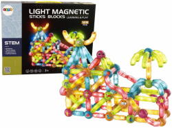 Lean-toys Világító csúszda labdákhoz Mágneses téglák 128 db