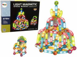 Lean-toys Világító oktatási mágneses tégla készlet 102 elemmel