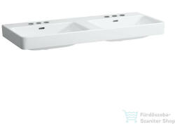 Laufen Pro S 120x46 cm-es dupla mosdó 3 csaplyukkal, LCC bevonattal, fehér H8149664001081 (H8149664001081)