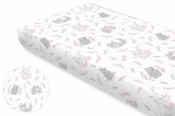  Baby Shop pamut, gumis lepedő 70*140 cm - Lulu Natural rózsaszín - babastar