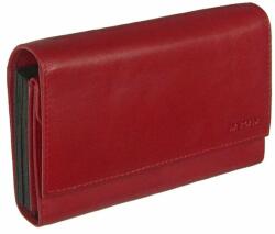 LA SCALA 19 cm hosszú sötétpiros bőr brifkó, pincér pénztárca La Scala (LMT-02 red)