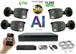  MS - AI IP kamerarendszer 2-4 kamerával switchel 5 Mpix GT - 6373AK4B