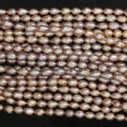 Perle de Cultura Bob de Orez Margele Bijuterii 7-9 x 5-6 mm - Lungime Sirag 35 cm