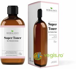 BIOBALANCE Super Toner Re-Fresher Rose Hidratant si Fortifiant pentru Toate Tipurile de Ten 250ml