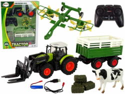 Lean-toys Traktor készlet R/C Mezőgazdasági gépek 2.4G Rake tartozékok