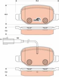TRW GDB1881 Set placute frana, frana disc