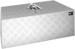MSW Alumínium box - bordázott lemez - 75 x 25 x 40 cm - 75 L - zárható - ferde (MSW-ATB-750L)