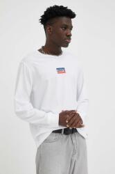 Levi's pamut hosszúujjú fehér, nyomott mintás - fehér S