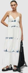 AllSaints pamut ruha Sulli fehér, maxi, harang alakú - fehér 36