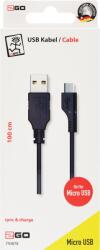 2GO 793878 USB-Micro-USB, 1m, Negru (793878) - vexio