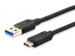 Equip 128345 USB-A - USB-C kábel 0.5m fekete