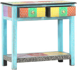 vidaXL Masă consolă pictată manual, 80 x 35 x 75 cm, lemn masiv mango (286160)