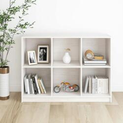 vidaXL Bibliotecă, alb, 104x33x76 cm, lemn masiv de pin (809967) Biblioteca
