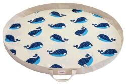 3 Sprouts - Játszószőnyeg táska Whale Blue