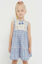 Mayoral rochie din bumbac pentru copii culoarea albastru marin, mini, drept PPYX-SUG06D_59X
