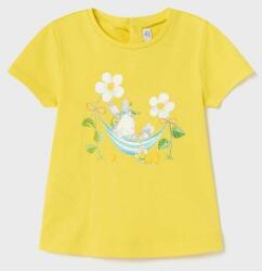 MAYORAL tricou de bumbac pentru copii culoarea galben PPYX-TSG06F_11X