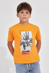 MAYORAL tricou de bumbac pentru copii culoarea portocaliu, cu imprimeu PPYX-TSB07Z_22X