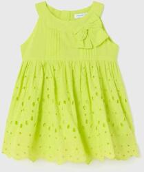 Mayoral rochie din bumbac pentru copii culoarea verde, mini, evazati PPYX-SUG05A_71X