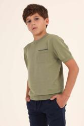 MAYORAL tricou de bumbac pentru copii culoarea verde, neted PPYX-TSB089_91X