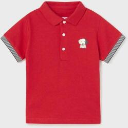 MAYORAL tricouri polo din bumbac pentru bebeluși culoarea rosu, cu imprimeu PPYX-POB00P_33X