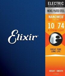Elixir 12062 Nanoweb Light 8 String Set de corzi pentru chitară electrică (12062)