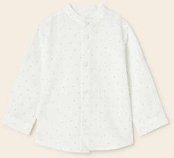 Mayoral cămașă din amestec de in pentru copii culoarea alb PPYX-KDB01A_00X