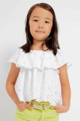 MAYORAL bluza de bumbac pentru copii culoarea alb, neted PPYX-BDG00Y_00X