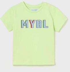 MAYORAL tricou de bumbac pentru copii culoarea verde, cu imprimeu PPYX-TSB06J_70X