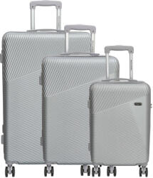 Dugros Marbella ezüst 4 kerekű 3 részes bőrönd szett (20854079)