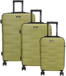 Dugros Malaga zöld 4 kerekű 3 részes bőrönd szett (19214029)